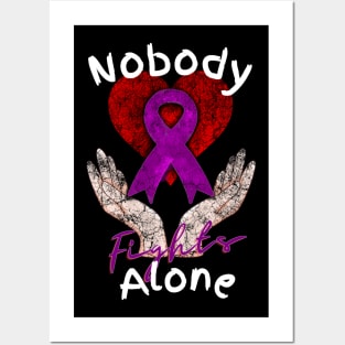 Nobody Fights Alone AAlzheimer's Support Posters and Art